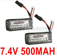 Hosim 9137 Parts-Battery Parts-7.4V 500MAH Battery(2pcs)-DJ02,Hosim 9137 RC Car Parts